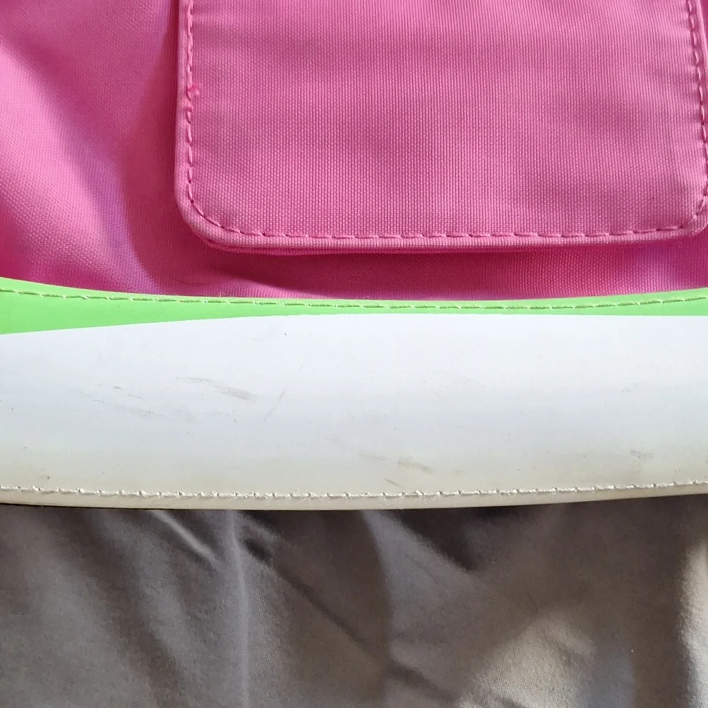 Pink and Green Women's Shoulder Bag - Picture 11 of 11